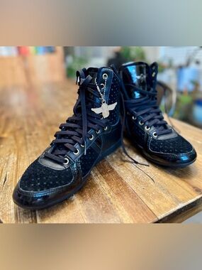 Creative Recreation Galow Hi Women’s Sneakers Black Gold High Top Size